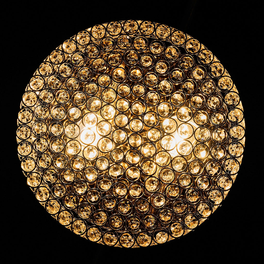 Plafonnier encastré rond moderne à 2 lumières en cristal CO-Z