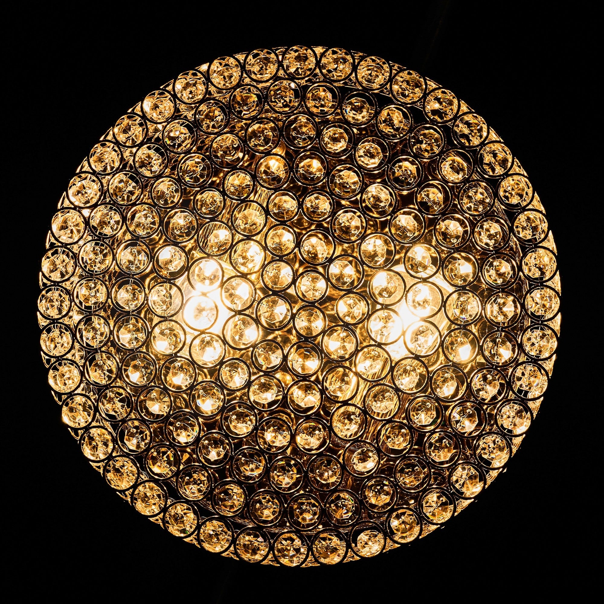 Plafonnier encastré rond moderne à 2 lumières en cristal CO-Z