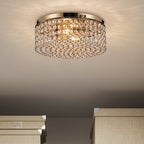 Plafonnier encastré rond moderne à 2 lumières en cristal CO-Z