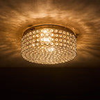 Plafonnier encastré rond moderne à 2 lumières en cristal CO-Z