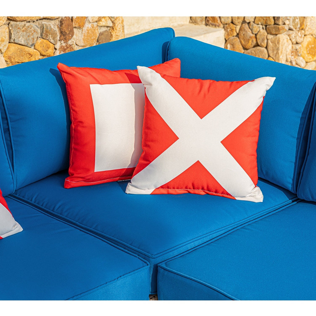 Ensemble de canapés sectionnels en osier pour l'extérieur COSIEST 2 pièces