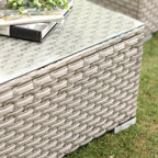 Canapé sectionnel en osier 7 pièces pour patio extérieur COSIEST avec table basse
