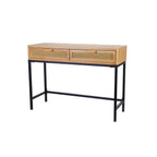 Console de style ferme moderne COZAYH 44 avec façade tissée