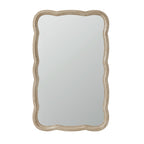 Miroir d'appoint incurvé en bois festonné COZAYH