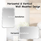 Miroir d'appoint incurvé en bois festonné COZAYH