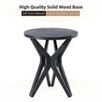 COZAYH Pedestal Farmhouse End Table, Distressed Top with Base for Modern Farmhouse, Boho Decor, Round