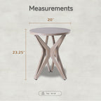 COZAYH Pedestal Farmhouse End Table, Distressed Top with Base for Modern Farmhouse, Boho Decor, Round