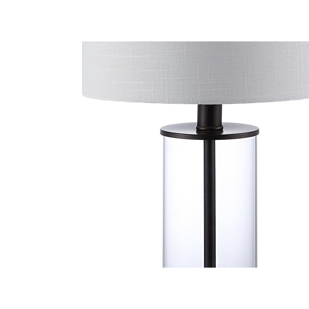 Lampe de table LED contemporaine Cabell 21 en verre, chargement USB, bronze huilé (lot de 2) par JONATHAN Y