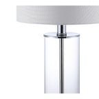 Lampe de table LED contemporaine Cabell 21 en verre, chargement USB, bronze huilé (lot de 2) par JONATHAN Y