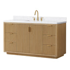 Meuble-lavabo Cadiz avec dessus en pierre composite sans miroir