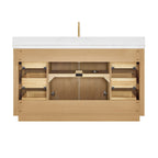 Meuble-lavabo Cadiz avec dessus en pierre composite sans miroir