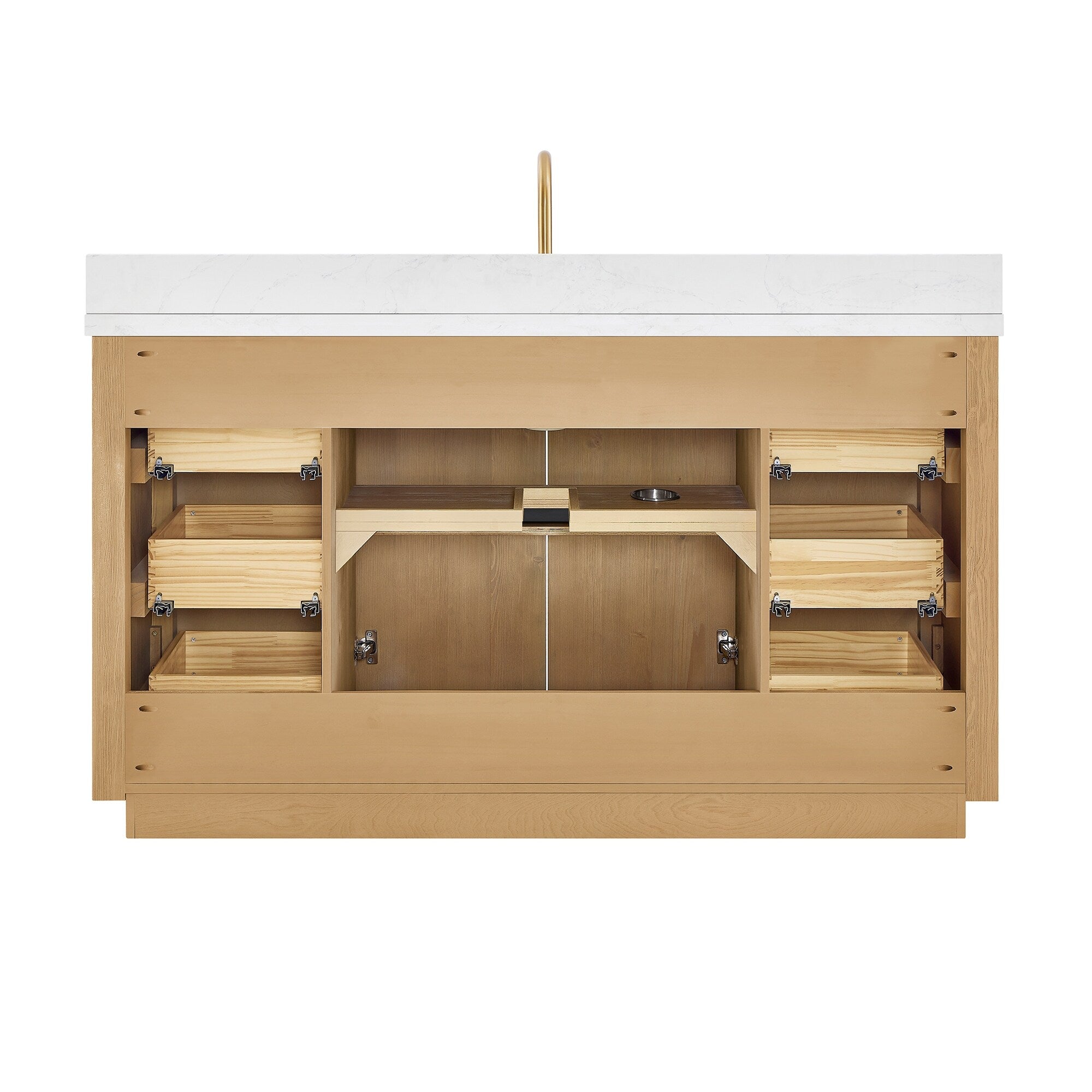 Meuble-lavabo Cadiz avec dessus en pierre composite sans miroir