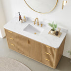 Meuble-lavabo Cadiz avec dessus en pierre composite sans miroir