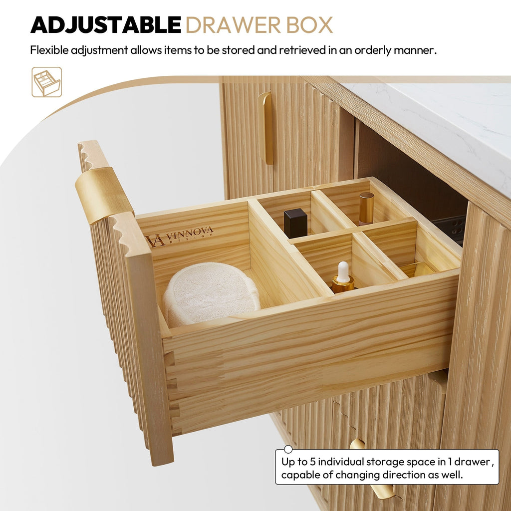 Meuble-lavabo Cadiz avec dessus en pierre composite sans miroir