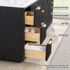 Meuble-lavabo Cadiz avec dessus en pierre composite sans miroir