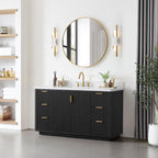 Meuble-lavabo Cadiz avec dessus en pierre composite sans miroir