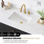 Meuble-lavabo Cadiz avec dessus en pierre composite sans miroir