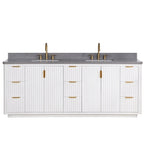 Meuble-lavabo Cadiz avec dessus en pierre composite sans miroir