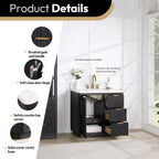 Meuble-lavabo Cadiz avec dessus en pierre composite sans miroir