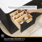 Meuble-lavabo Cadiz avec dessus en pierre composite sans miroir