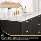 Meuble-lavabo Cadiz avec dessus en pierre composite sans miroir