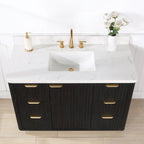 Meuble-lavabo Cadiz avec dessus en pierre composite sans miroir