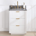 Meuble-lavabo Cadiz avec dessus en pierre composite sans miroir