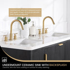 Meuble-lavabo Cadiz avec dessus en pierre composite sans miroir