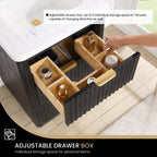 Meuble-lavabo Cadiz avec dessus en pierre composite sans miroir