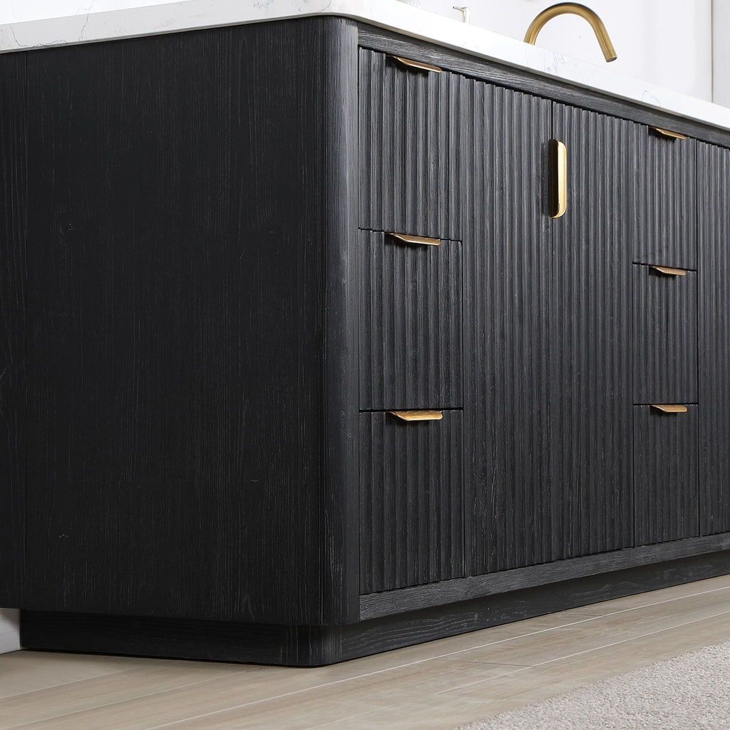 Meuble-lavabo Cadiz avec dessus en pierre composite sans miroir