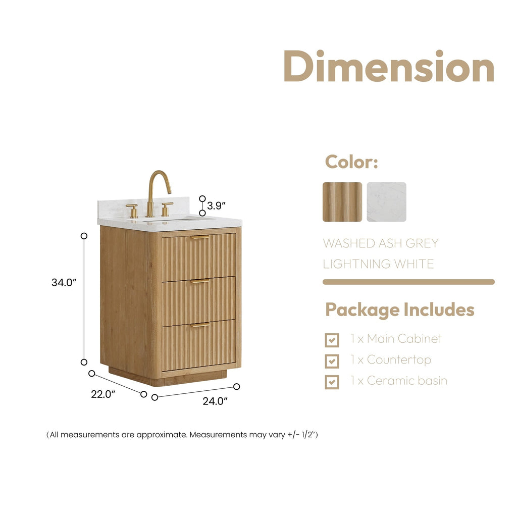 Meuble-lavabo Cadiz avec dessus en pierre composite sans miroir