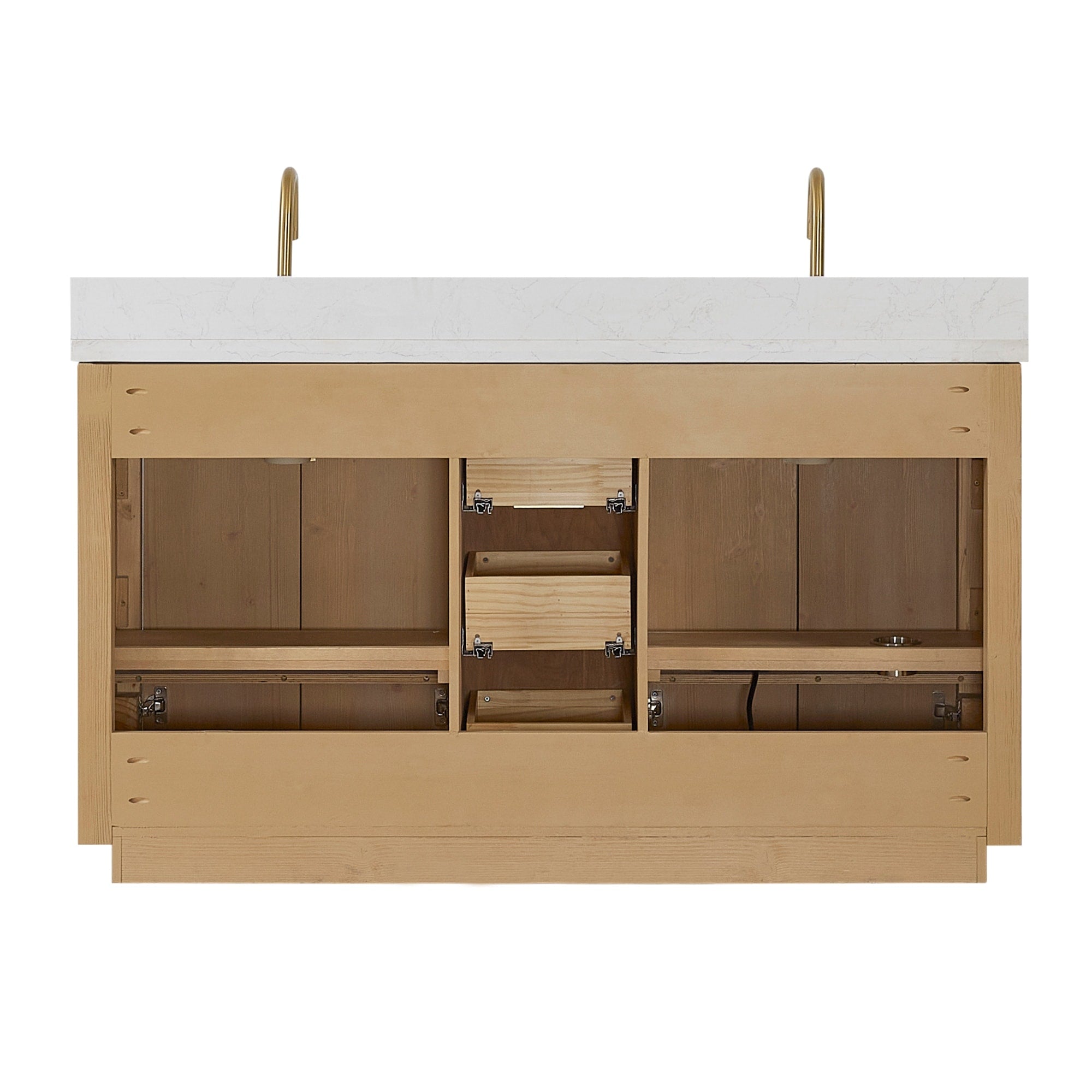 Meuble-lavabo Cadiz avec dessus en pierre composite sans miroir