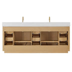 Meuble-lavabo Cadiz avec dessus en pierre composite sans miroir