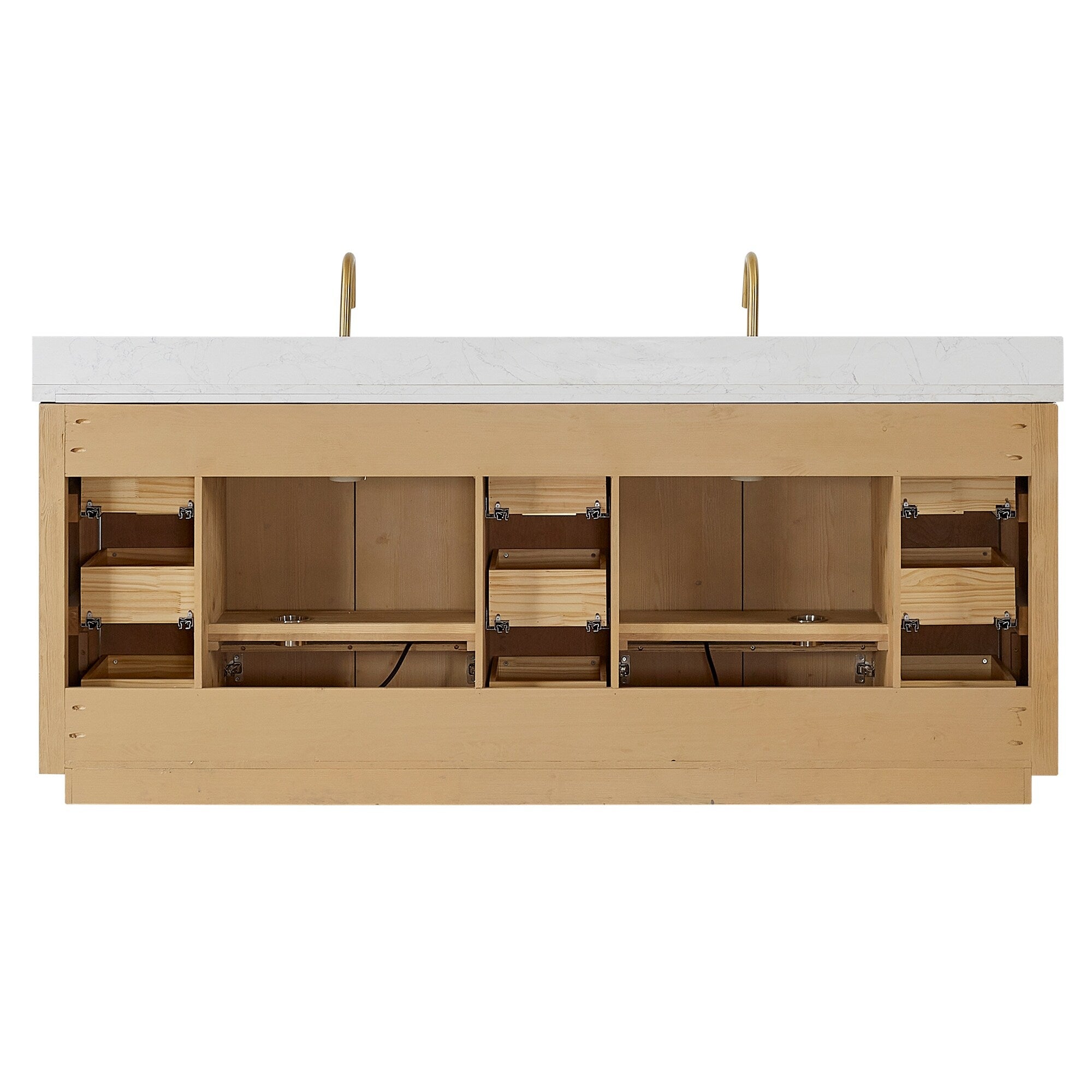 Meuble-lavabo Cadiz avec dessus en pierre composite sans miroir