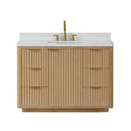 Meuble-lavabo Cadiz avec dessus en pierre composite sans miroir
