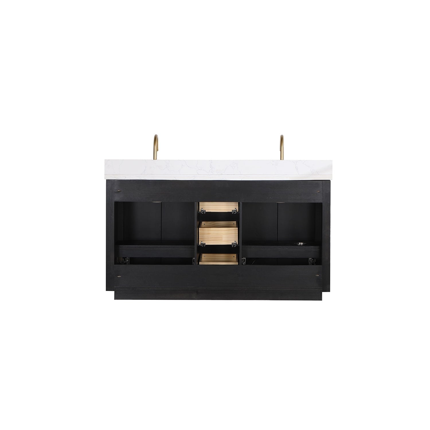 Meuble-lavabo Cadiz avec dessus en pierre composite sans miroir