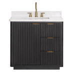 Meuble-lavabo Cadiz avec dessus en pierre composite sans miroir
