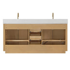 Meuble-lavabo Cadiz avec dessus en pierre composite sans miroir