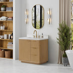 Meuble-lavabo Cadiz avec dessus en pierre composite sans miroir