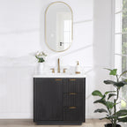 Meuble-lavabo Cadiz avec dessus en pierre composite sans miroir