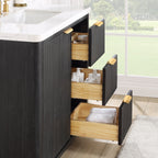Meuble-lavabo Cadiz avec dessus en pierre composite sans miroir