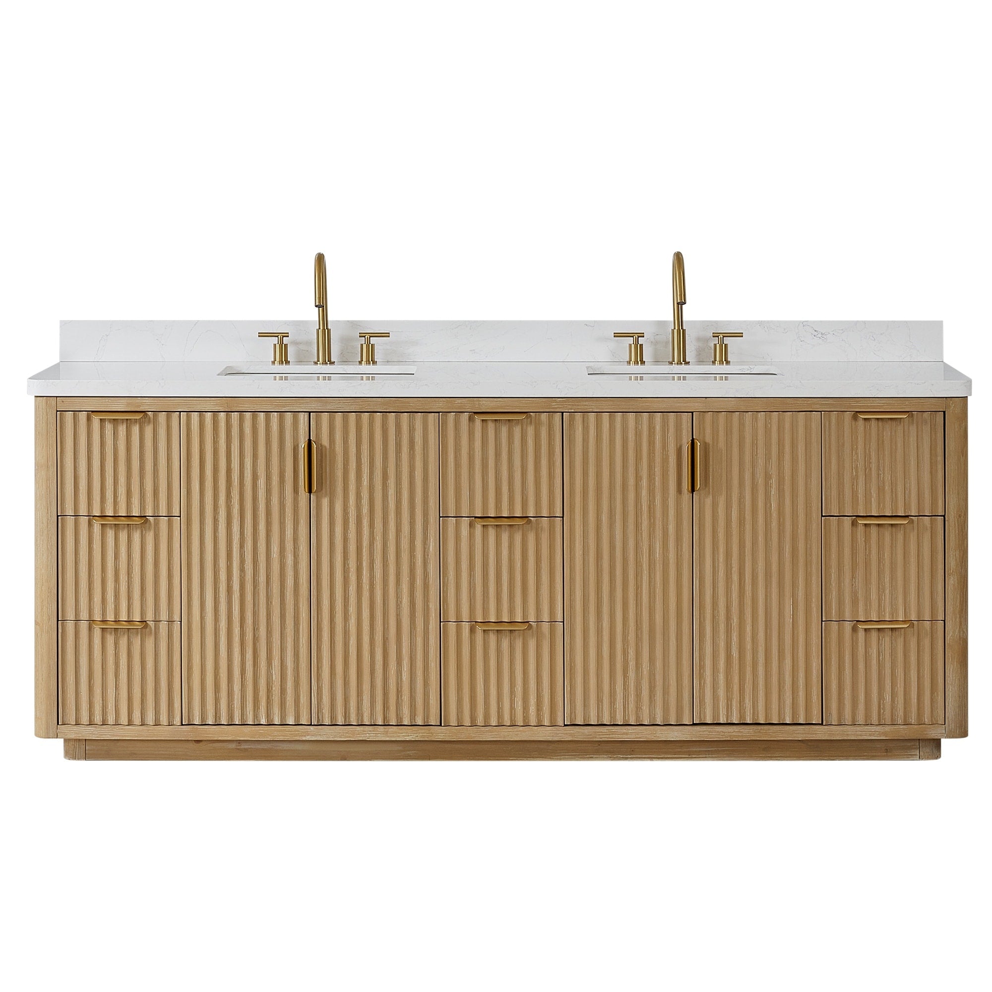 Meuble-lavabo Cadiz avec dessus en pierre composite sans miroir