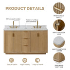 Meuble-lavabo Cadiz avec dessus en pierre composite sans miroir