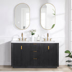 Meuble-lavabo Cadiz avec dessus en pierre composite sans miroir
