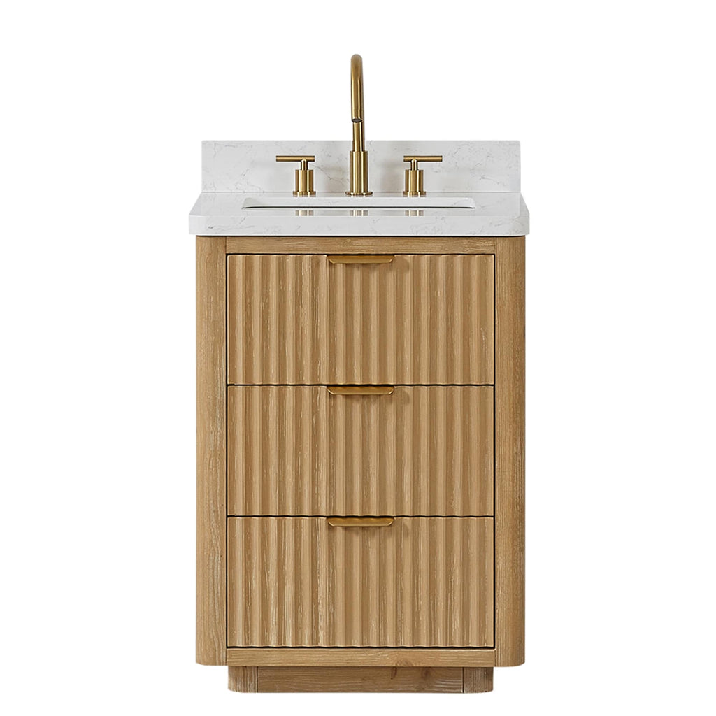 Meuble-lavabo Cadiz avec dessus en pierre composite sans miroir