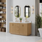Meuble-lavabo Cadiz avec dessus en pierre composite sans miroir