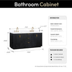 Meuble-lavabo Cadiz avec dessus en pierre composite sans miroir