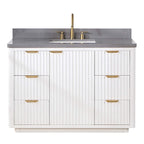 Meuble-lavabo Cadiz avec dessus en pierre composite sans miroir