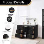 Meuble-lavabo Cadiz avec dessus en pierre composite sans miroir