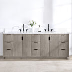 Meuble-lavabo Cadiz avec dessus en pierre composite sans miroir